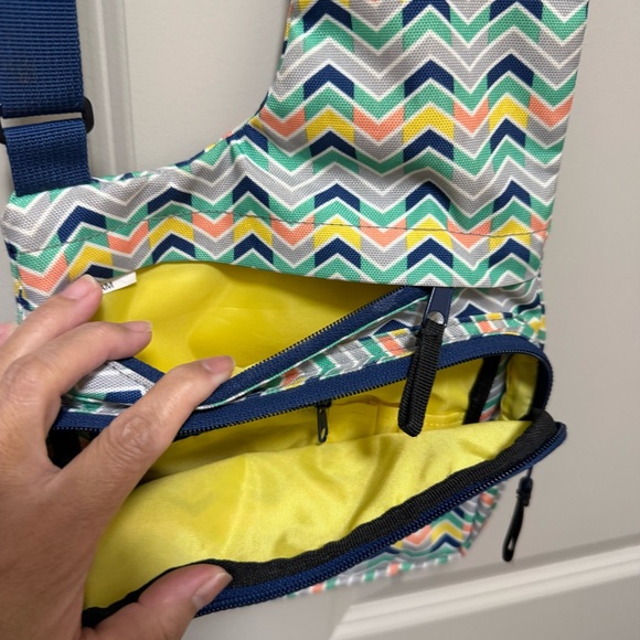 Kavu Chevron Pattern Crossbody Bag - Blue and Multicolor - Picture 5 of 7